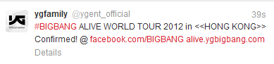 Alive Tour Date Hong Kong