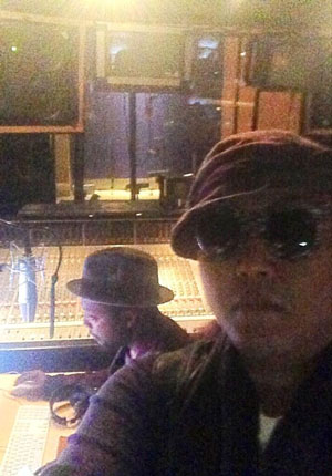 PSY and Will.i.am in the studio in London